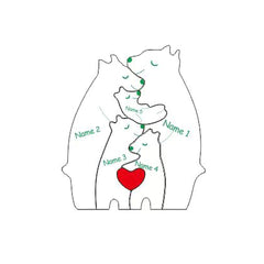 맞춤형 곰 사랑 가족 / 코끼리 가족 맞춤형 모양의 목제 지능 선물