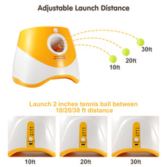 Automatic Dog Ball Thrower Launcher with 3 Packs Tennis Balls