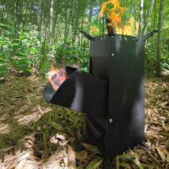 2024 New Portable Folding Mini Burning Rocket Stove for Cooking Camping, Outdoor, BBQ