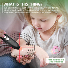 2-in-1 Rechargeable Bug Bite Relief with Suction Tool and Heat, Chemical-Free Mosquito Bite  Relief