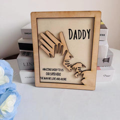 Strong Family Hands Frame Board Sign, Customized Gift