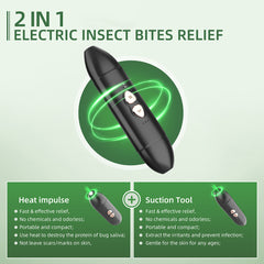 2-in-1 Rechargeable Bug Bite Relief with Suction Tool and Heat, Chemical-Free Mosquito Bite  Relief