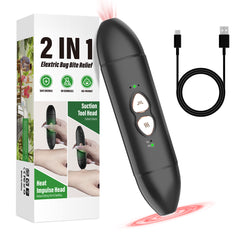 2-in-1 Rechargeable Bug Bite Relief with Suction Tool and Heat, Chemical-Free Mosquito Bite  Relief