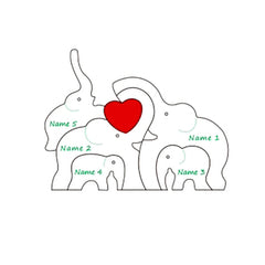 맞춤형 곰 사랑 가족 / 코끼리 가족 맞춤형 모양의 목제 지능 선물