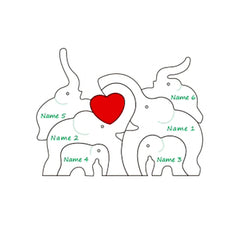 맞춤형 곰 사랑 가족 / 코끼리 가족 맞춤형 모양의 목제 지능 선물