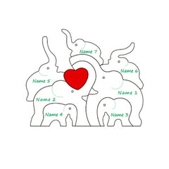 맞춤형 곰 사랑 가족 / 코끼리 가족 맞춤형 모양의 목제 지능 선물