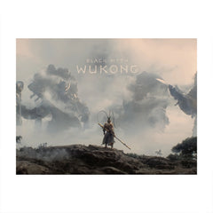 Wall Decoration Painting Poster for Bedroom Gameroom of the Black Myth Wukong Game Subject Polyester Fiber Material, Two-Patterns and Multi Sizes