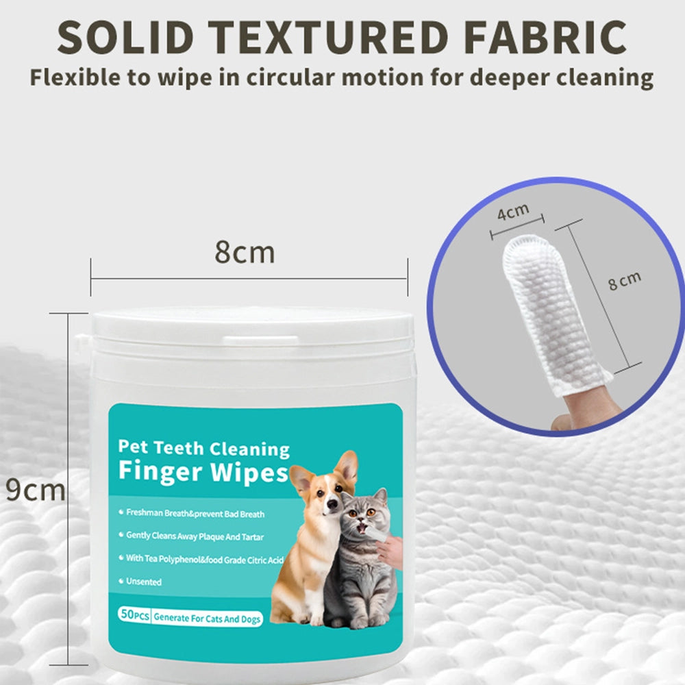 Finger Wipes for Pet Dental Care(3Boxs)