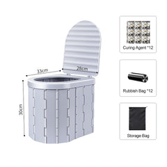 Portable Folding Waterproof Toilet for Camping, Car, Tent, Outdoor (Black/Grey/Blue/ Light Purple/Yellow)