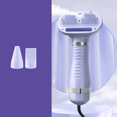 Portable Pet Hair Dryer with Slicker Brush and 3 Heat Settings