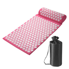 Acupressure Mat and Pillow Set for Back/Neck Pain Relief and Muscle Relaxation (Multy Colour)