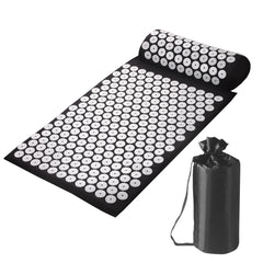 Acupressure Mat and Pillow Set for Back/Neck Pain Relief and Muscle Relaxation (Multy Colour)